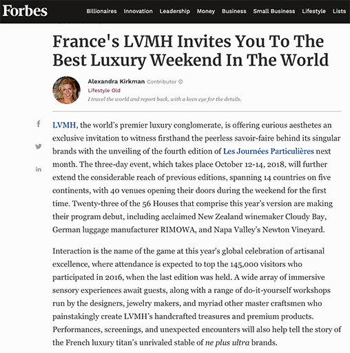 LVMH's Les Journées Particulières LVMH - Day 2: join us for